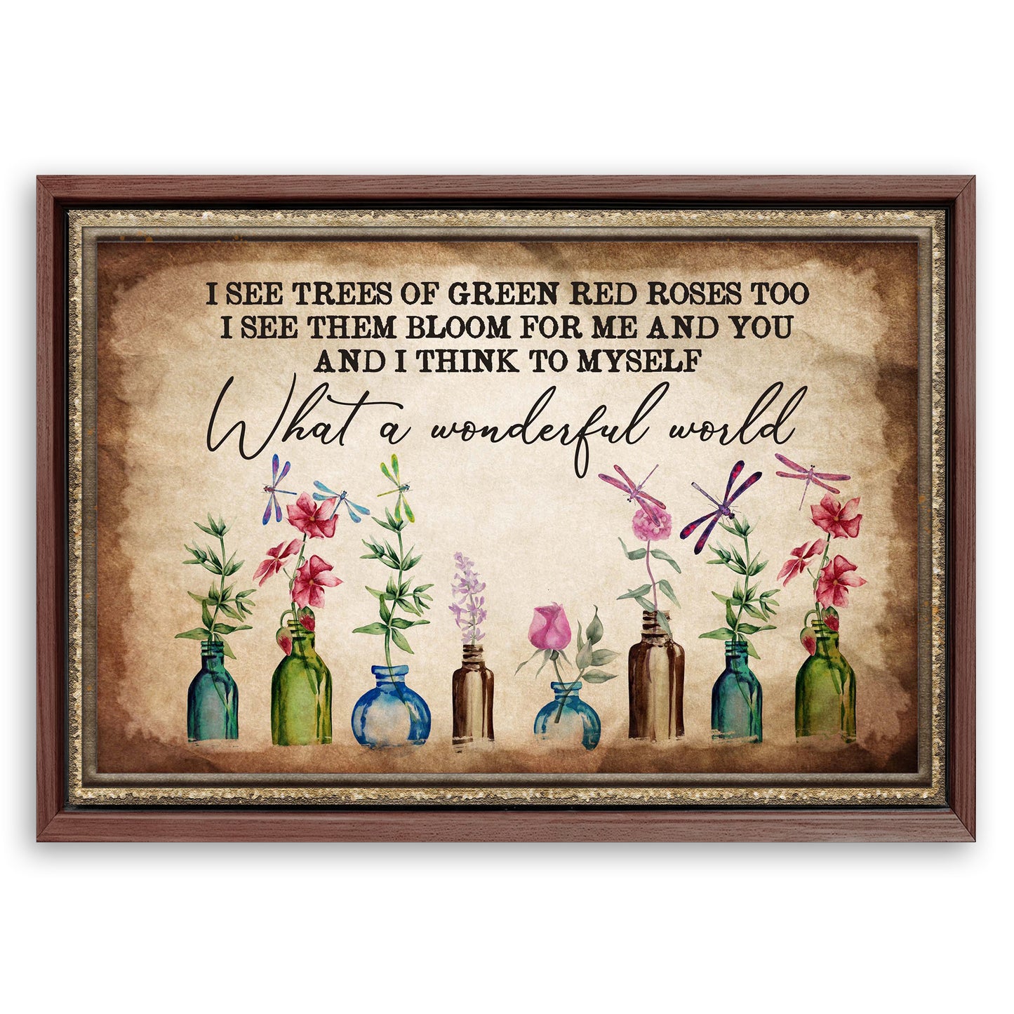 Save 33% When You Add A Frame To Your 24x16 What A Wonderful World Sign X Canvas Now