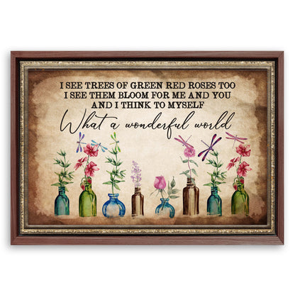 Save 33% When You Add A Frame To Your 24x16 What A Wonderful World Sign X Canvas Now