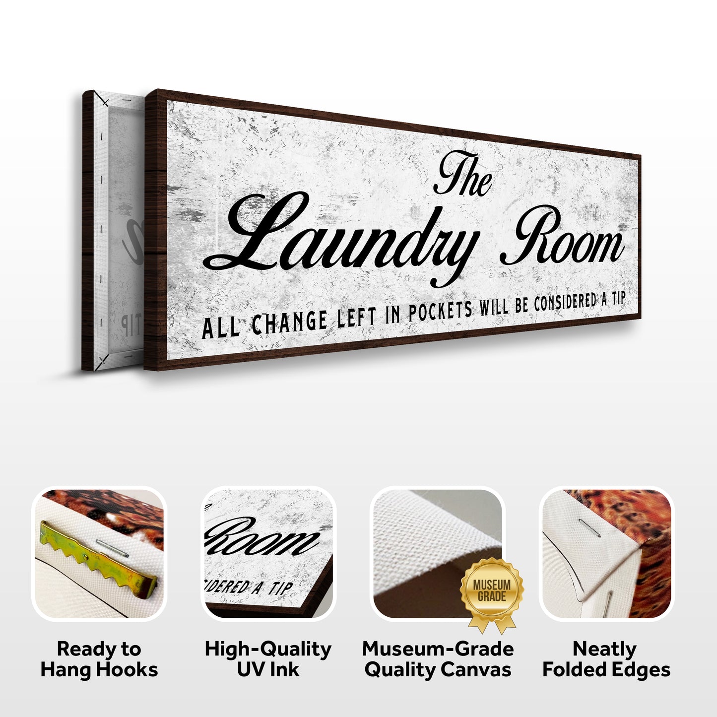 All Change Left In Pockets Will Be Considered A Tip Laundry Room Sign (Free Shipping)