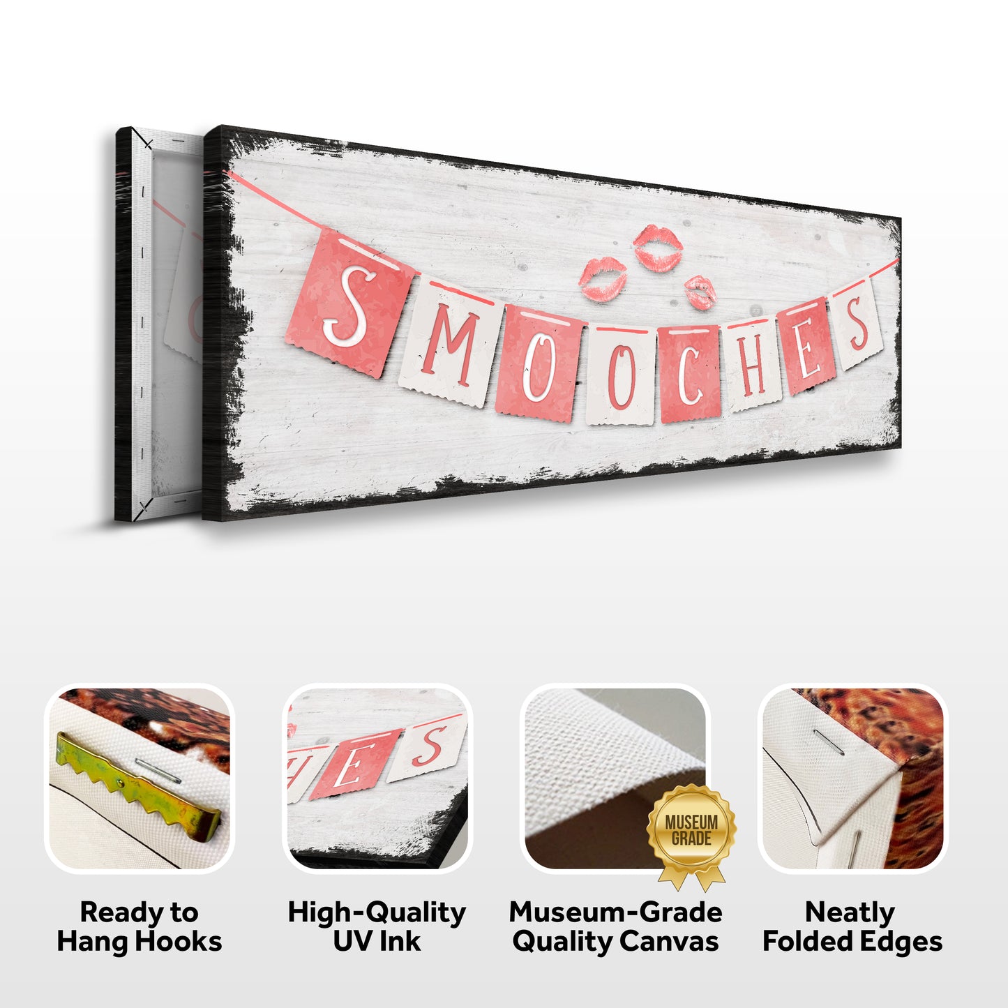 Rustic Valentine Smooches Banner Sign