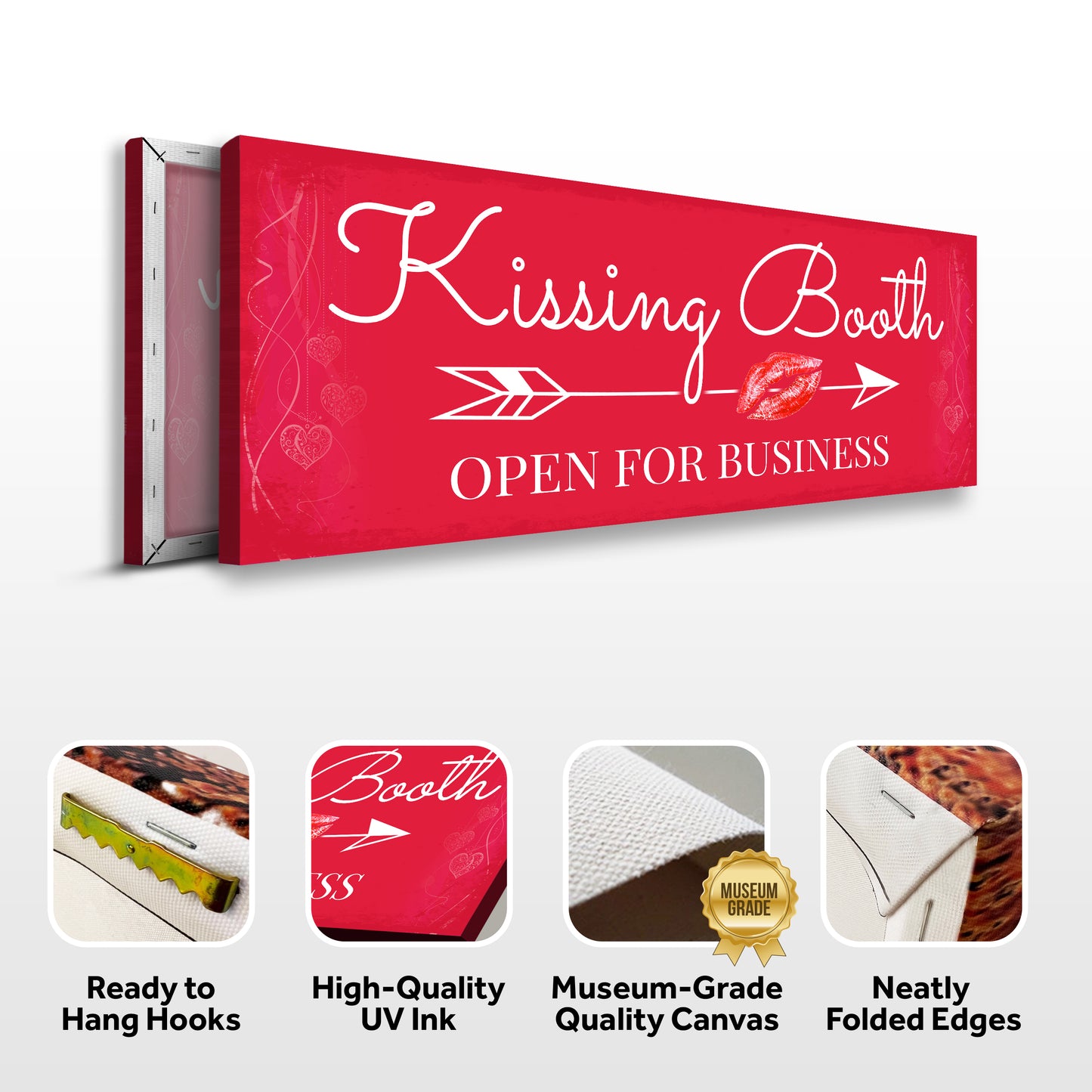 Kissing Booth "Open For Business" Sign