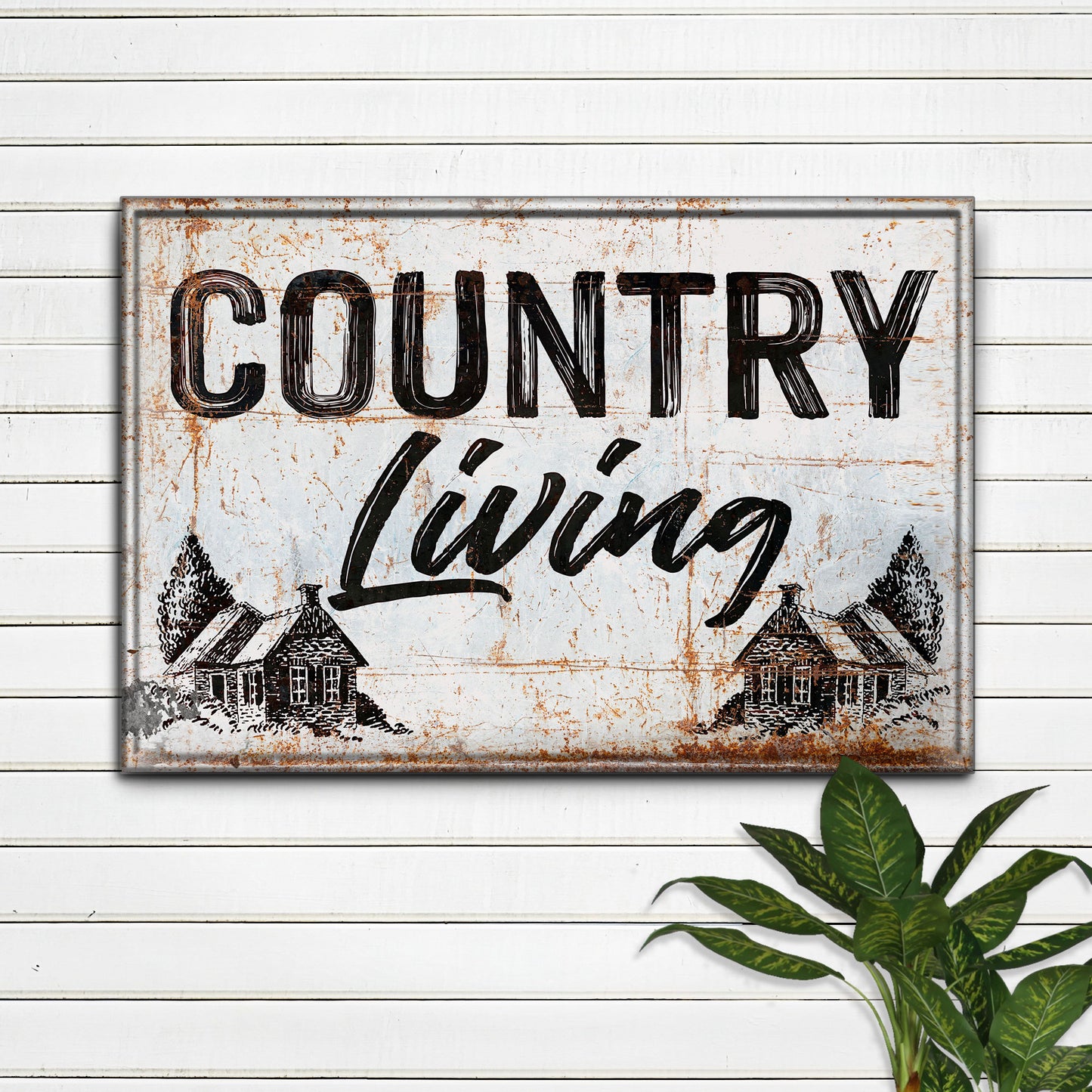 Country Living Sign Style 2 - Image by Tailored Canvases