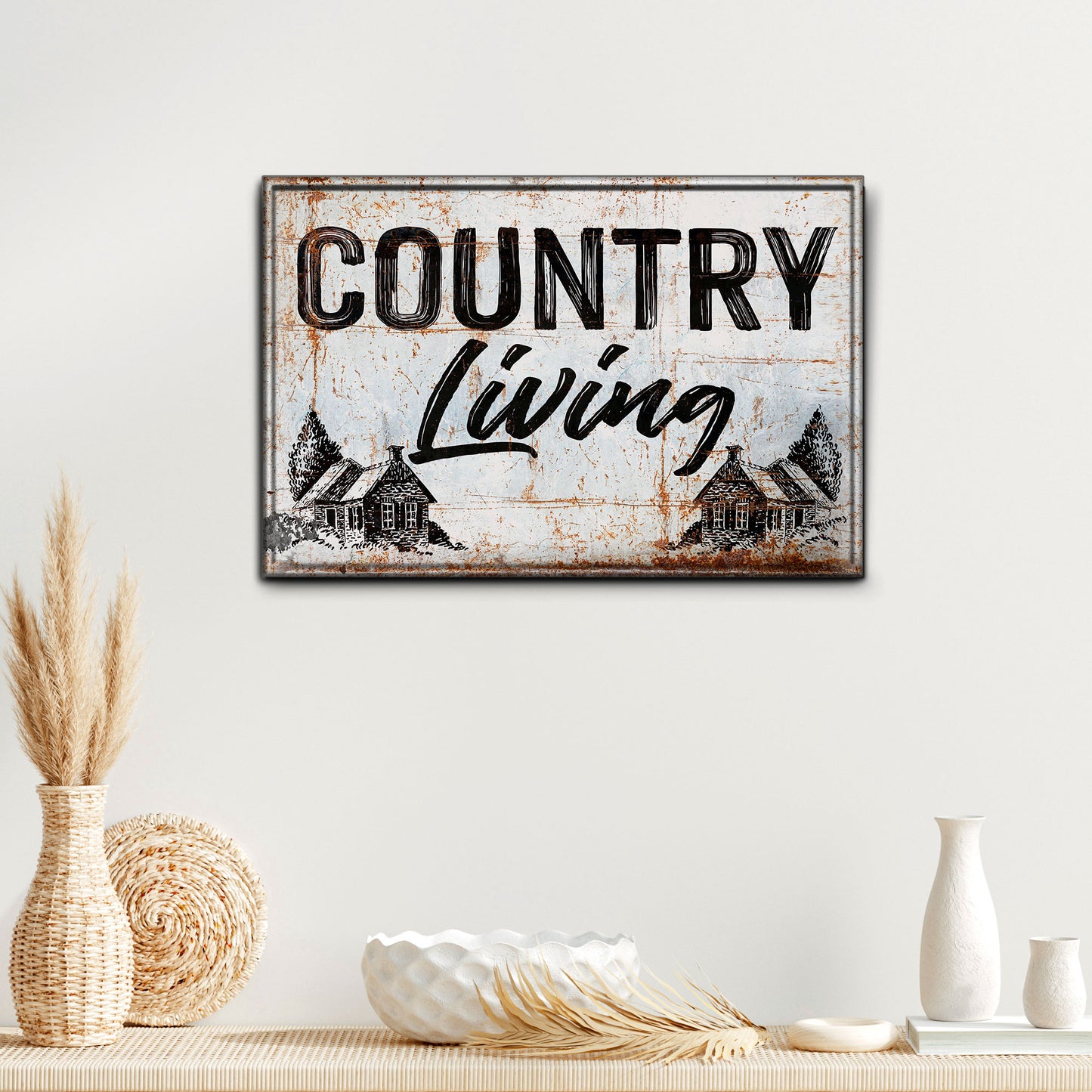 Country Living Sign Style 1 - Image by Tailored Canvases