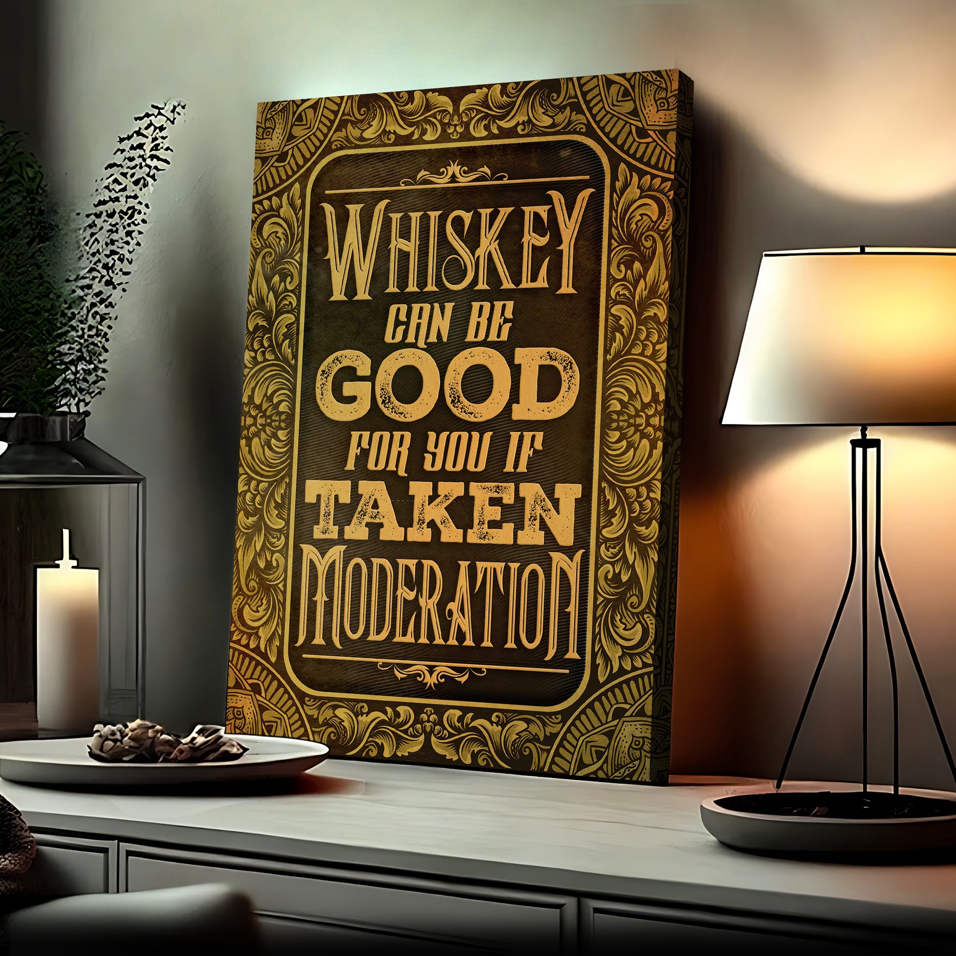 Whiskey Sign II - Imaged by Tailored Canvases