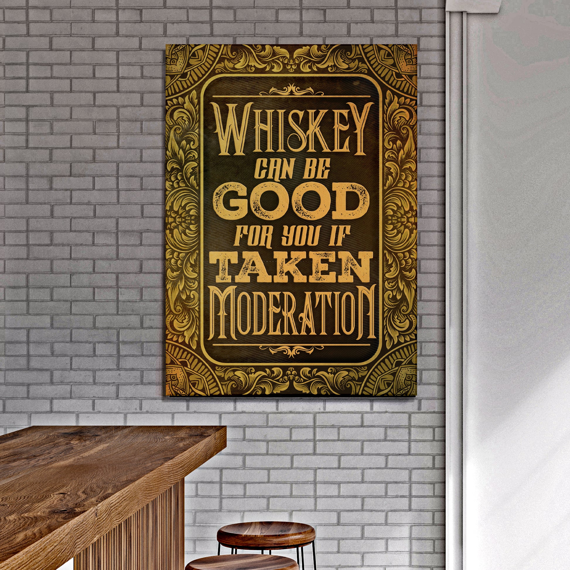 Whiskey Sign II Style 1 - Imaged by Tailored Canvases