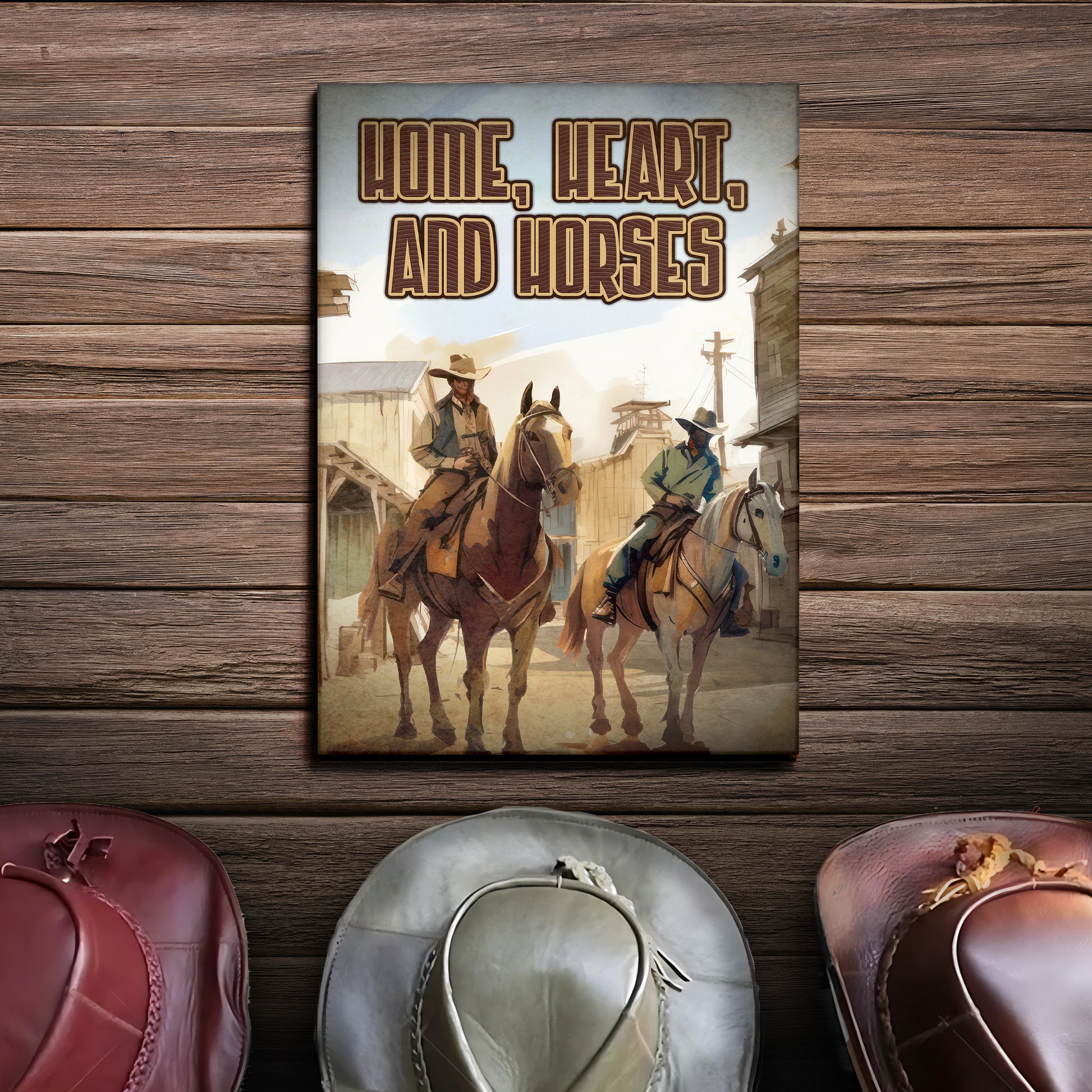 Home, Hearts, And Horses Sign Style 1 - Image by Tailored Canvases