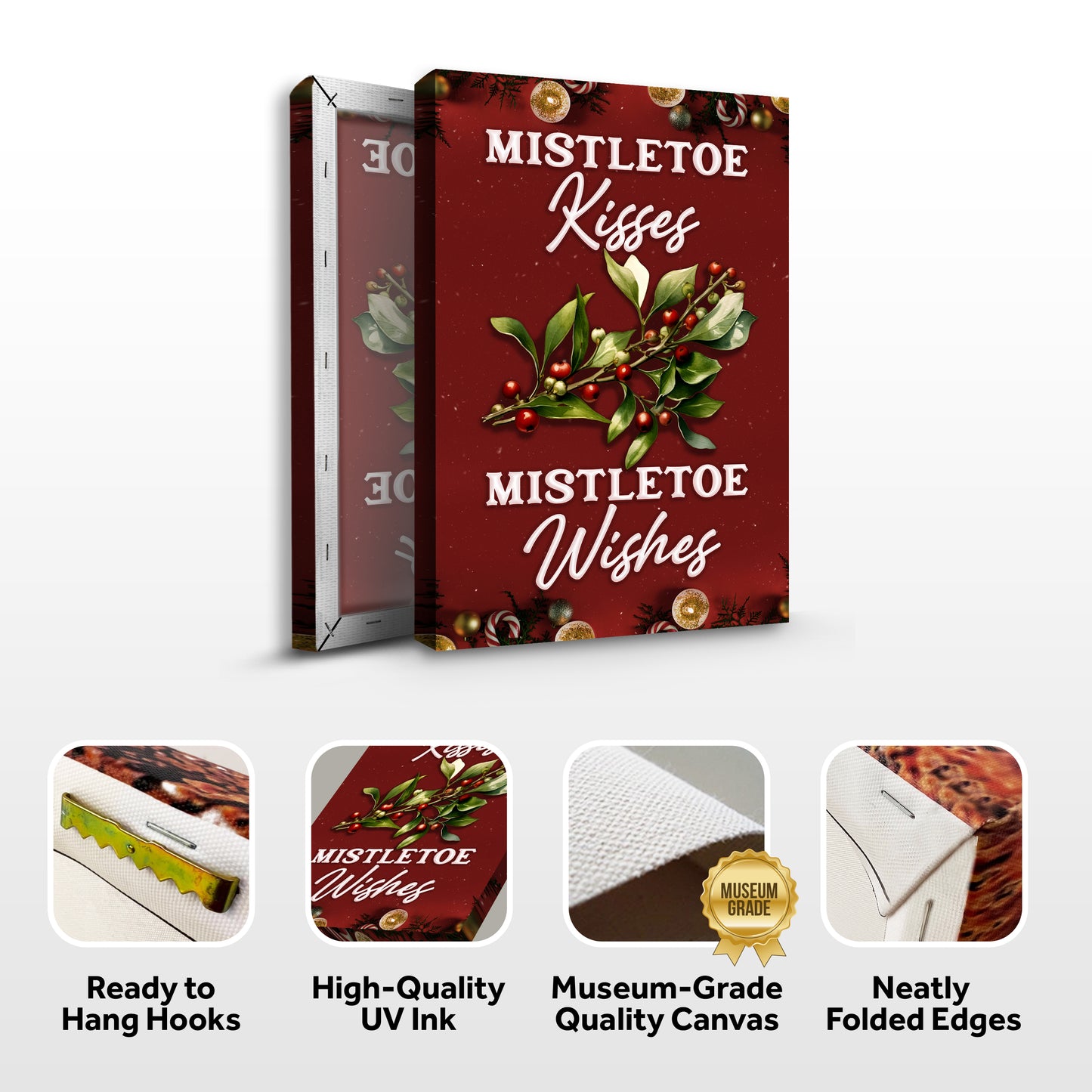 Kisses And Wishes Mistletoe Sign