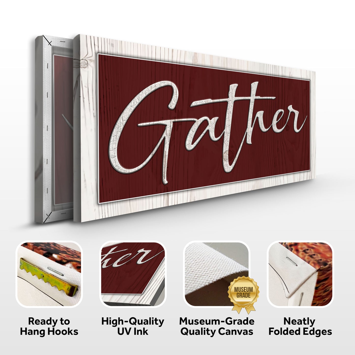 Gather Sign XVII Specs - Image by Tailored Canvases