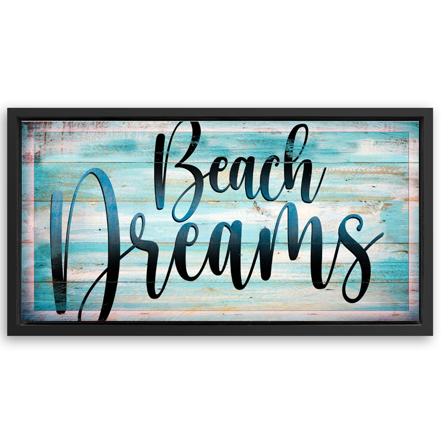 Save 33% When You Add A Frame To Your 60x30 Beach Dreams Sign II Canvas Now