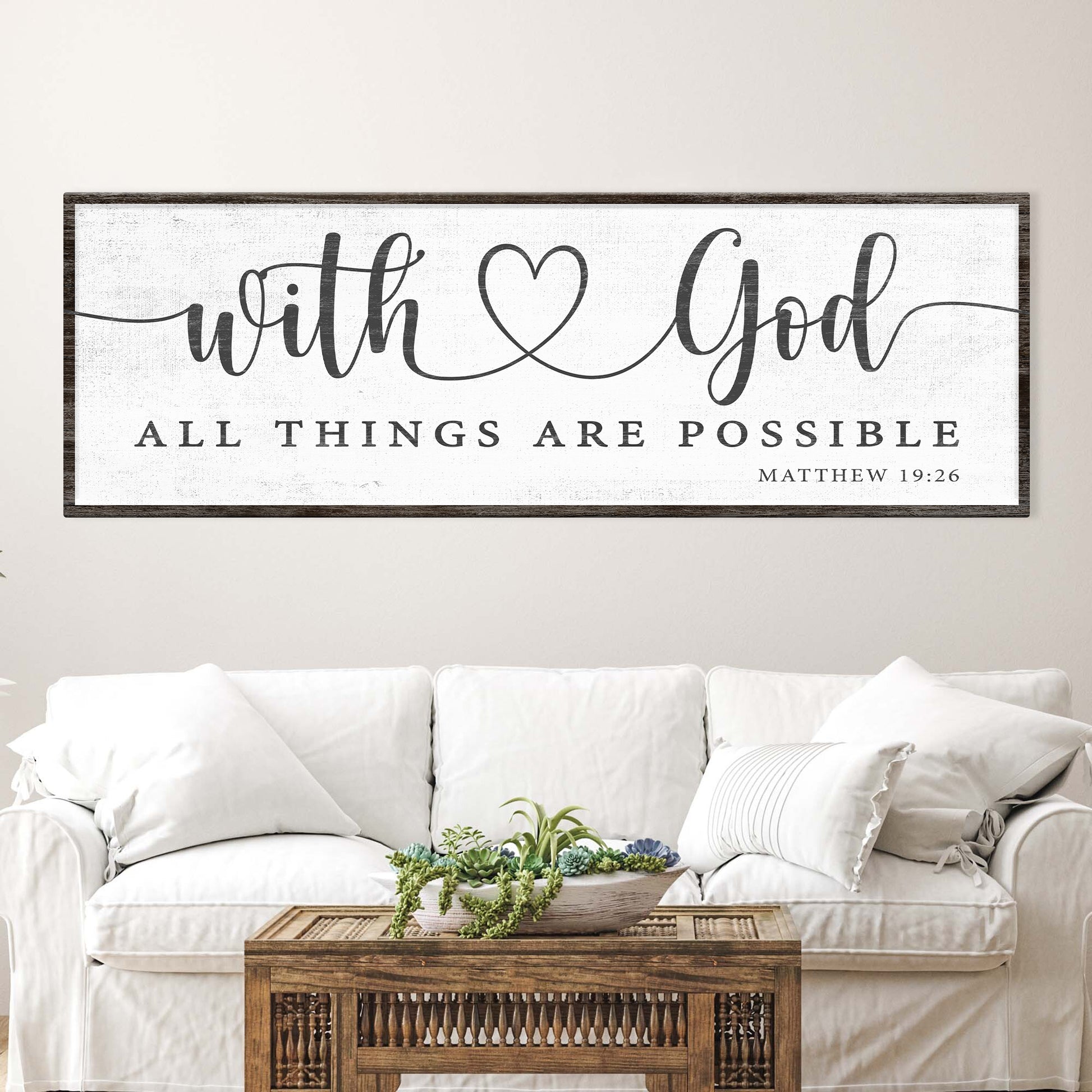 With God All Things Possible Faith Sign IV - Image by Tailored Canvases