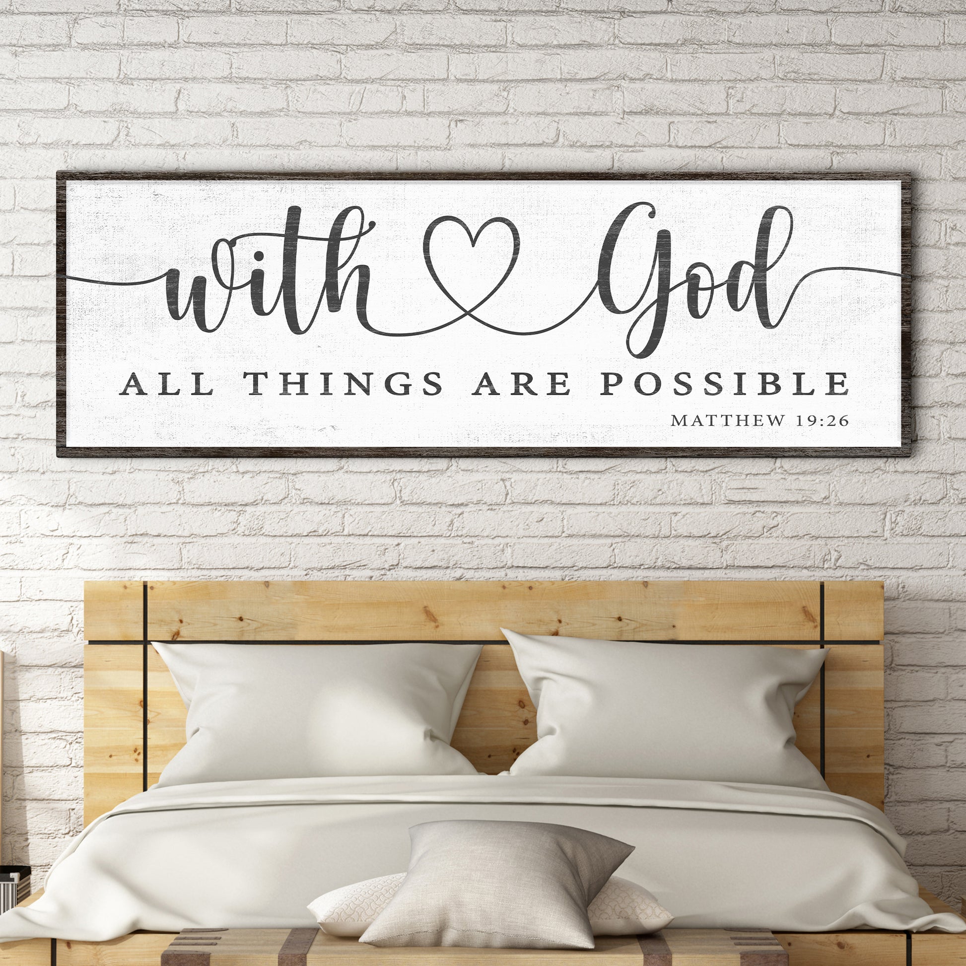 With God All Things Possible Faith Sign IV - Image by Tailored Canvases