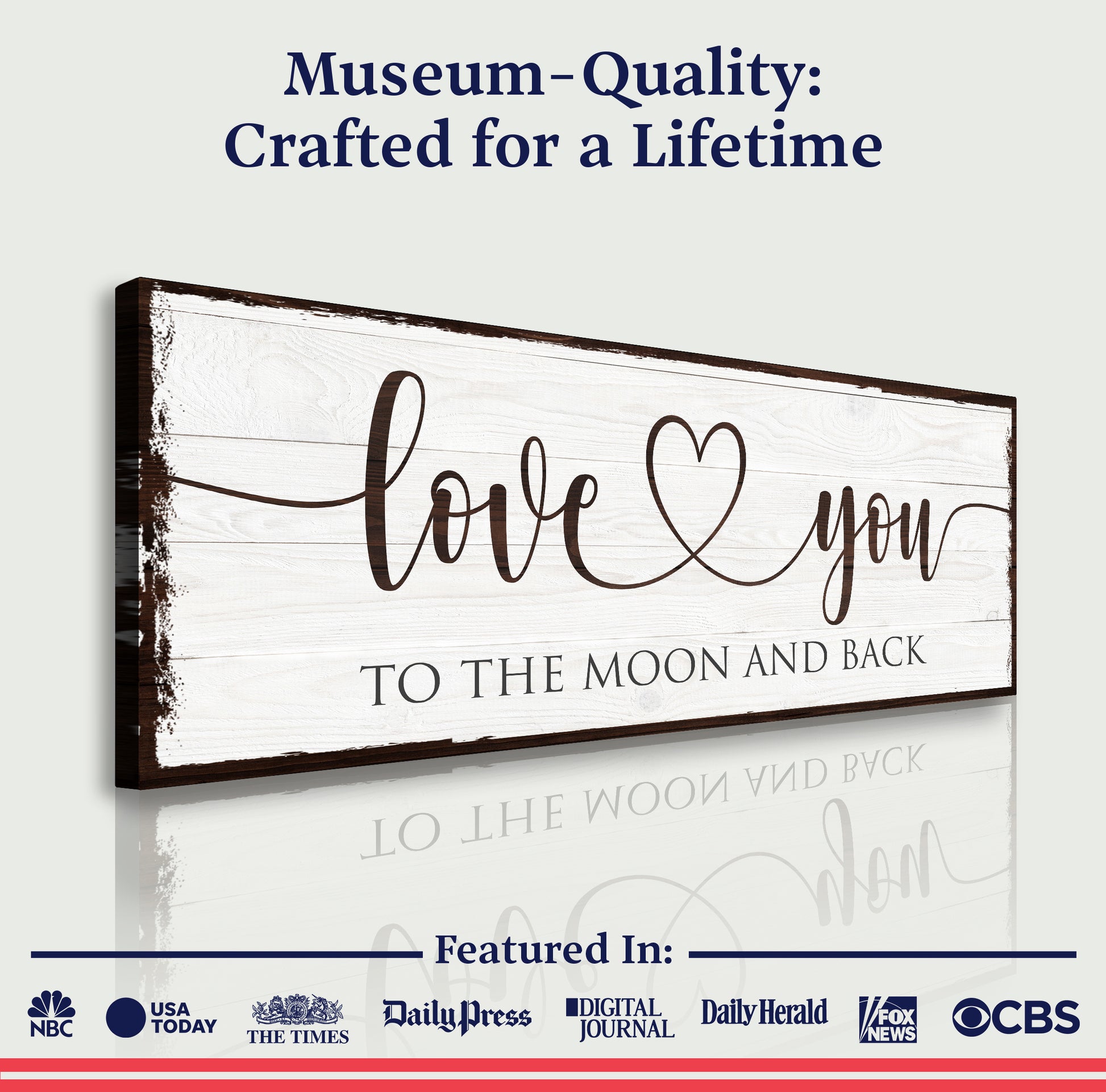 Love You To The Moon And Back Sign - Image by Tailored Canvases