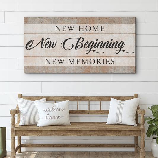 New Home New Beginning Sign VI - Image by Tailored Canvases