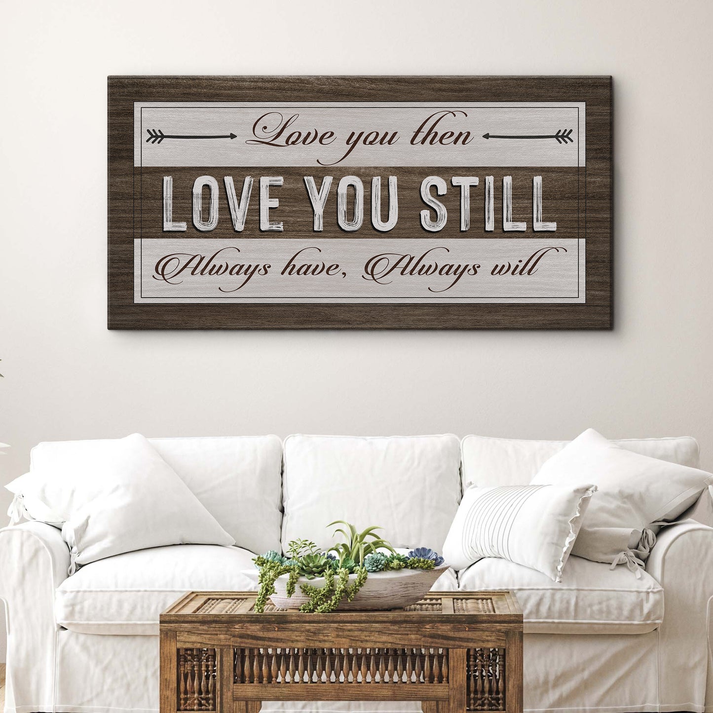 Love You Then Love You Still Sign - Image by Tailored Canvases