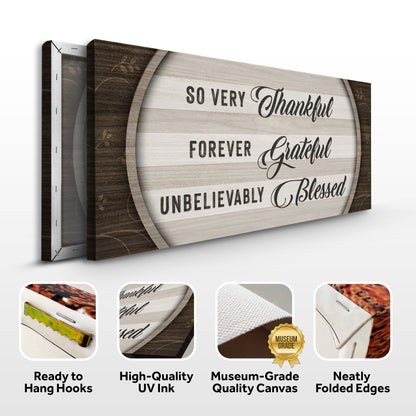 Thankful Grateful Blessed Sign IV - Image by Tailored Canvases