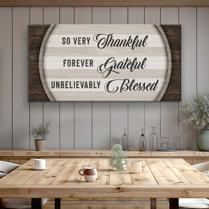 Thankful Grateful Blessed Sign IV - Image by Tailored Canvases