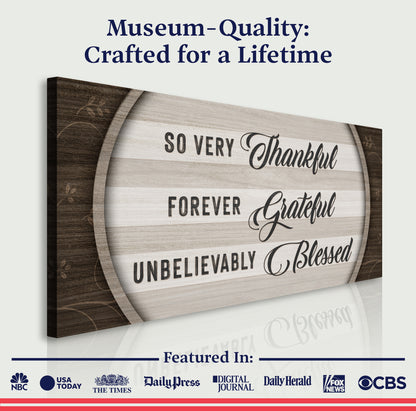 Thankful Grateful Blessed Sign IV - Image by Tailored Canvases