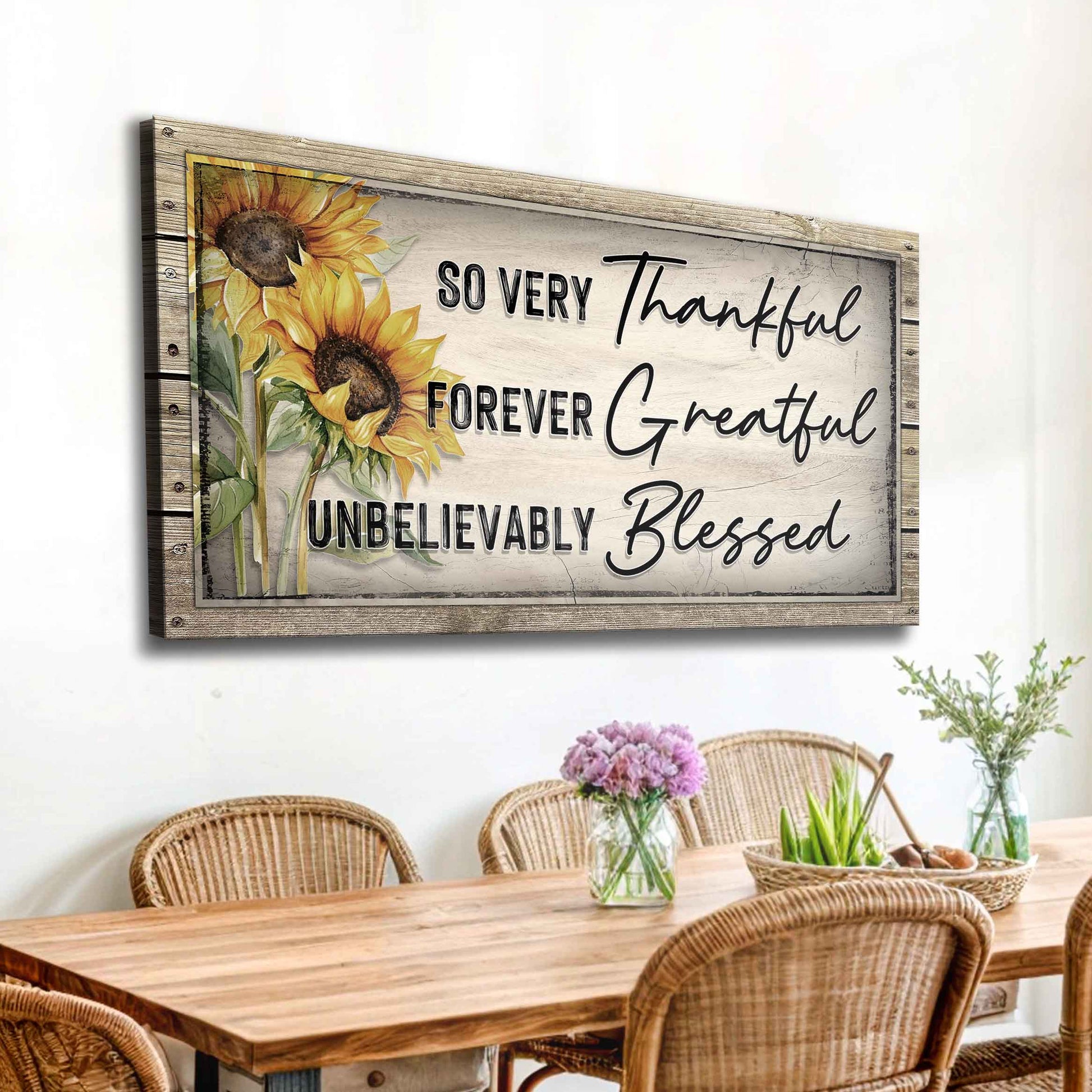 Grateful Thankful Blessed Family Sign II - Image by Tailored Canvases