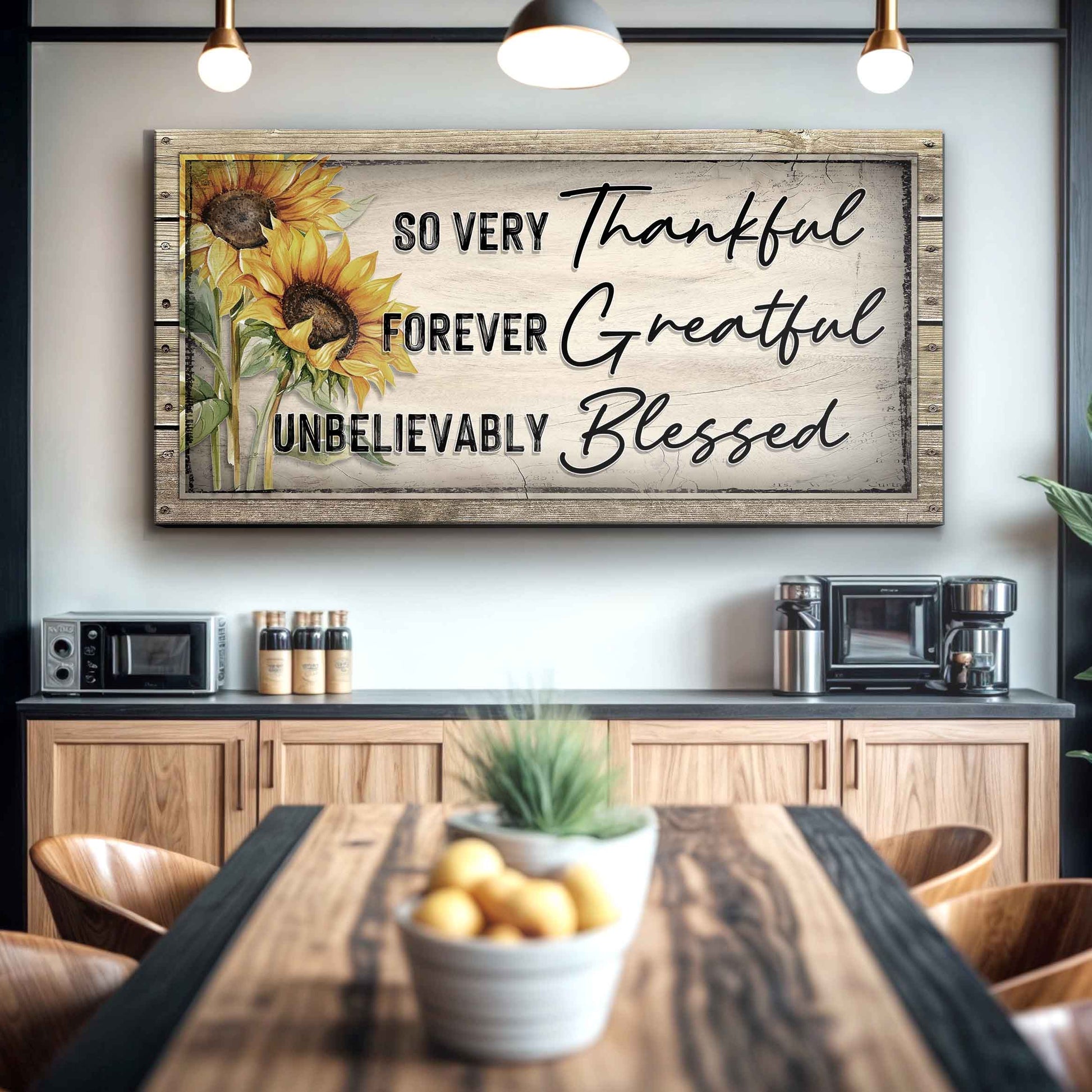 Grateful Thankful Blessed Family Sign II - Image by Tailored Canvases