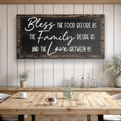 Bless The Food Before Us And The Love Between Us Sign III - Image by Tailored Canvases