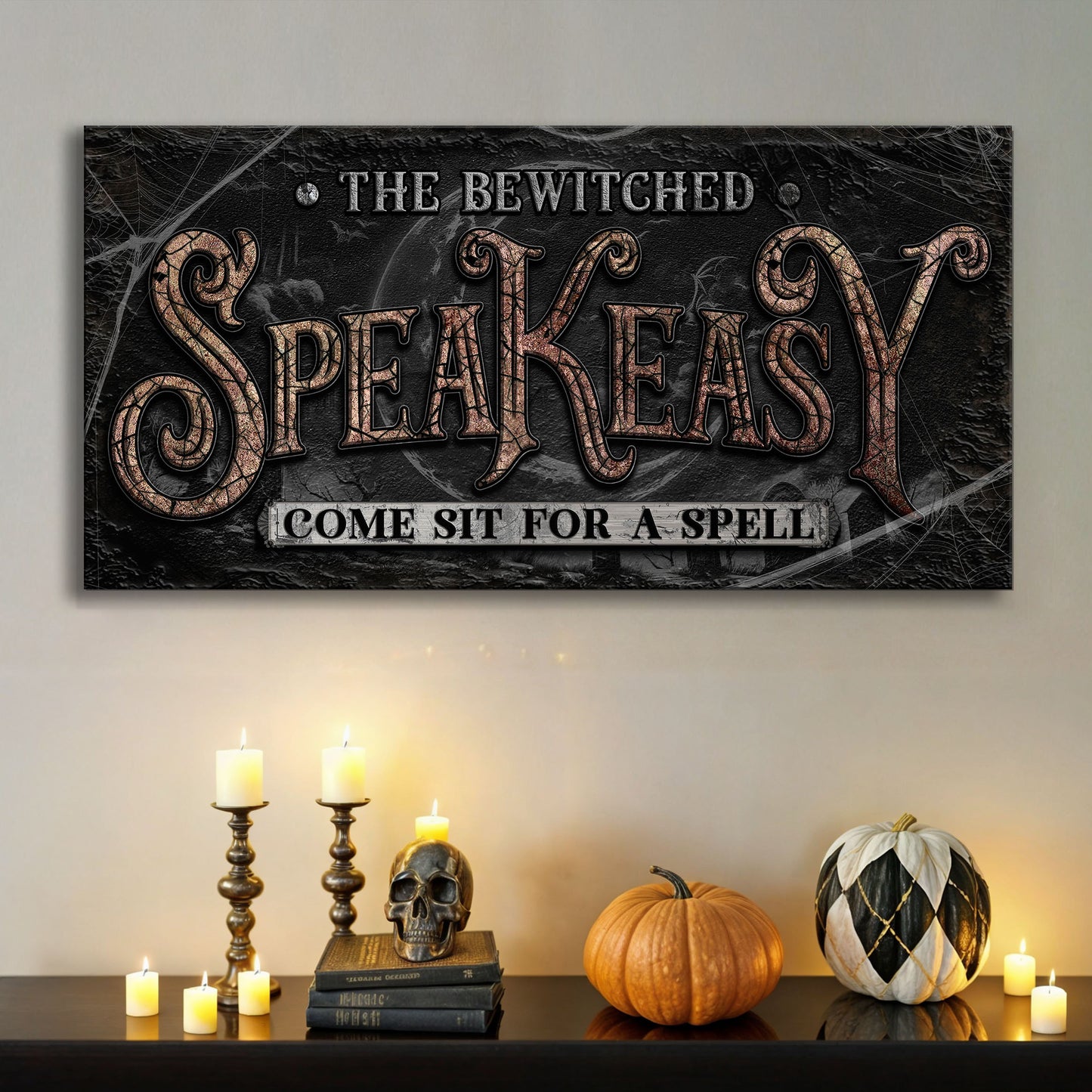 The Bewitched Speakeasy Bar Halloween Sign II