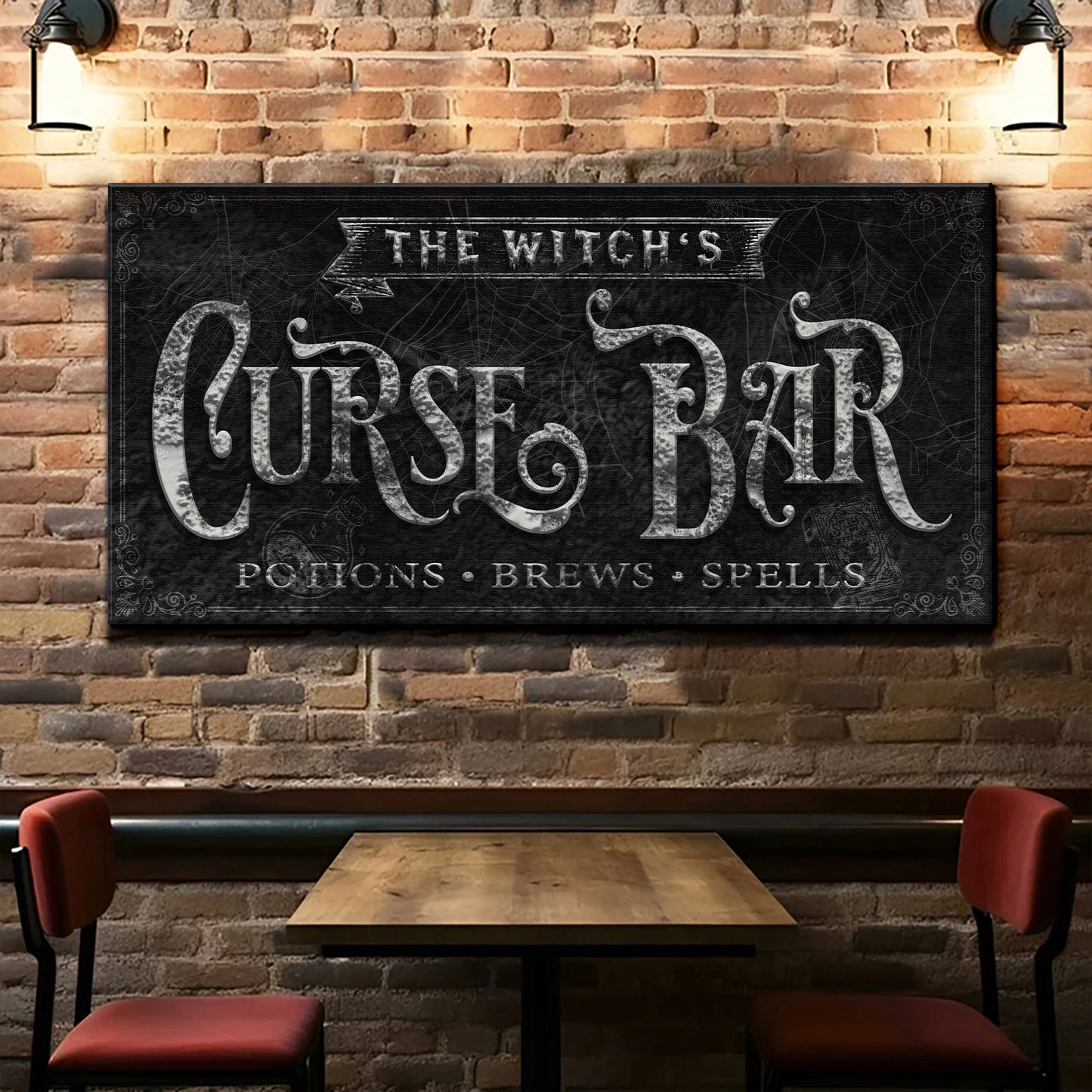 The Witch's Curse Bar Halloween Sign II