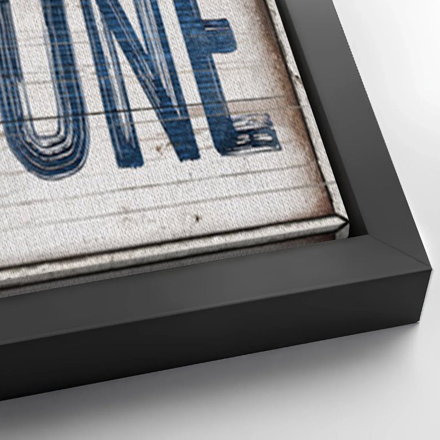 Save 33% When You Add A Frame To Your 20x60 No Wake Zone Sign XVIII Canvas Now