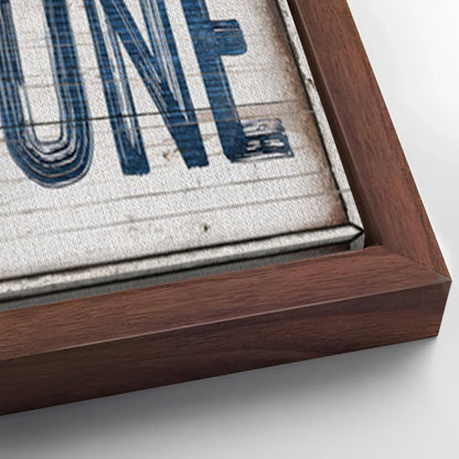 Save 33% When You Add A Frame To Your 20x60 No Wake Zone Sign XVIII Canvas Now