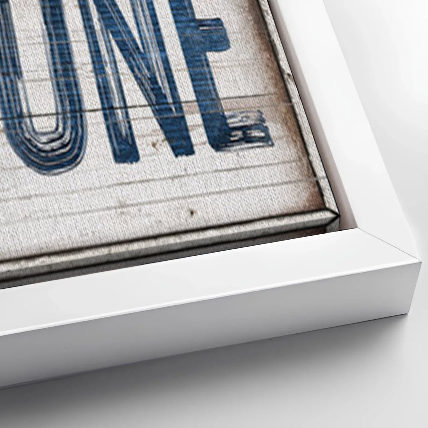 Save 33% When You Add A Frame To Your 20x60 No Wake Zone Sign XVIII Canvas Now