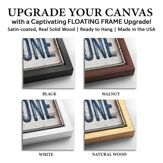 Save 33% When You Add A Frame To Your 20x60 No Wake Zone Sign XVIII Canvas Now