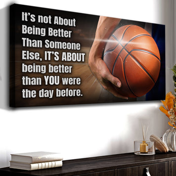 It's Not About Being Better Sports Quote Sign III