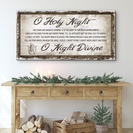 O Holy Night Christmas Sign - Image by Tailored Canvases