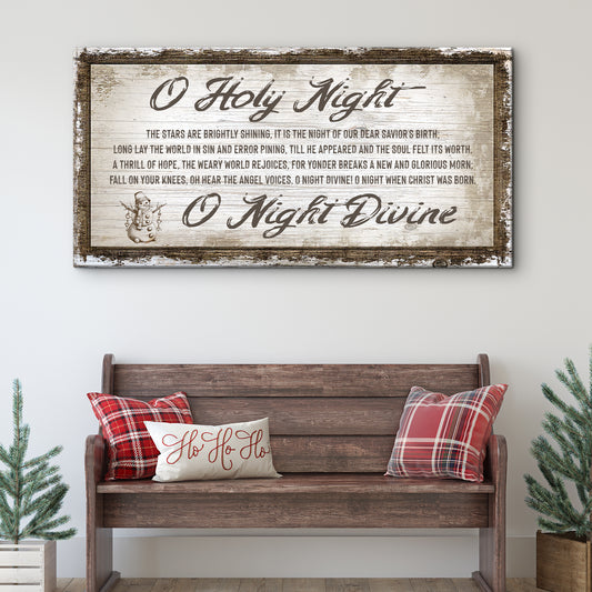 O Holy Night Christmas Sign - Image by Tailored Canvases