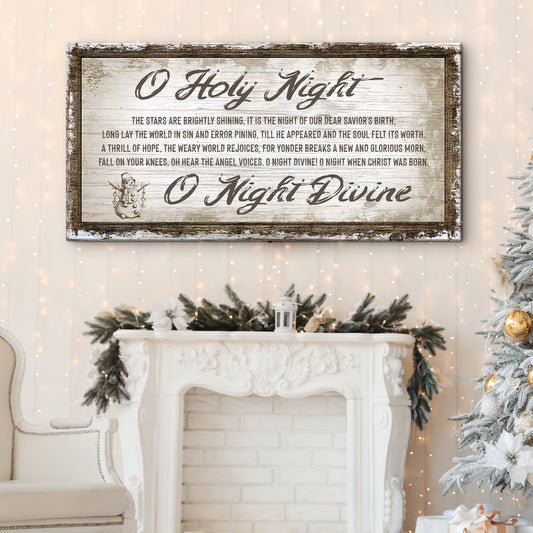 O Holy Night Christmas Sign - Image by Tailored Canvases
