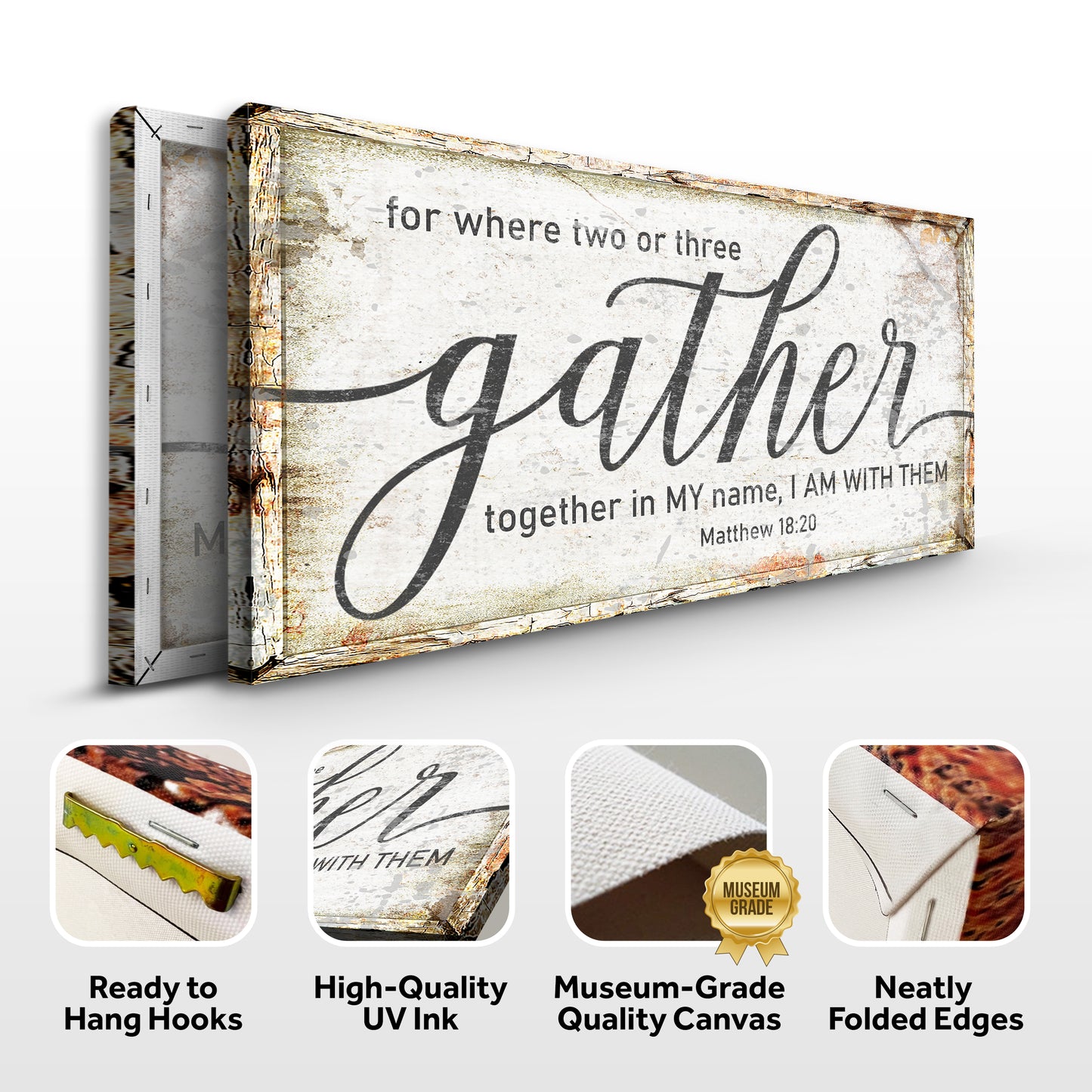 Matthew 18:20: Gather Faith Sign