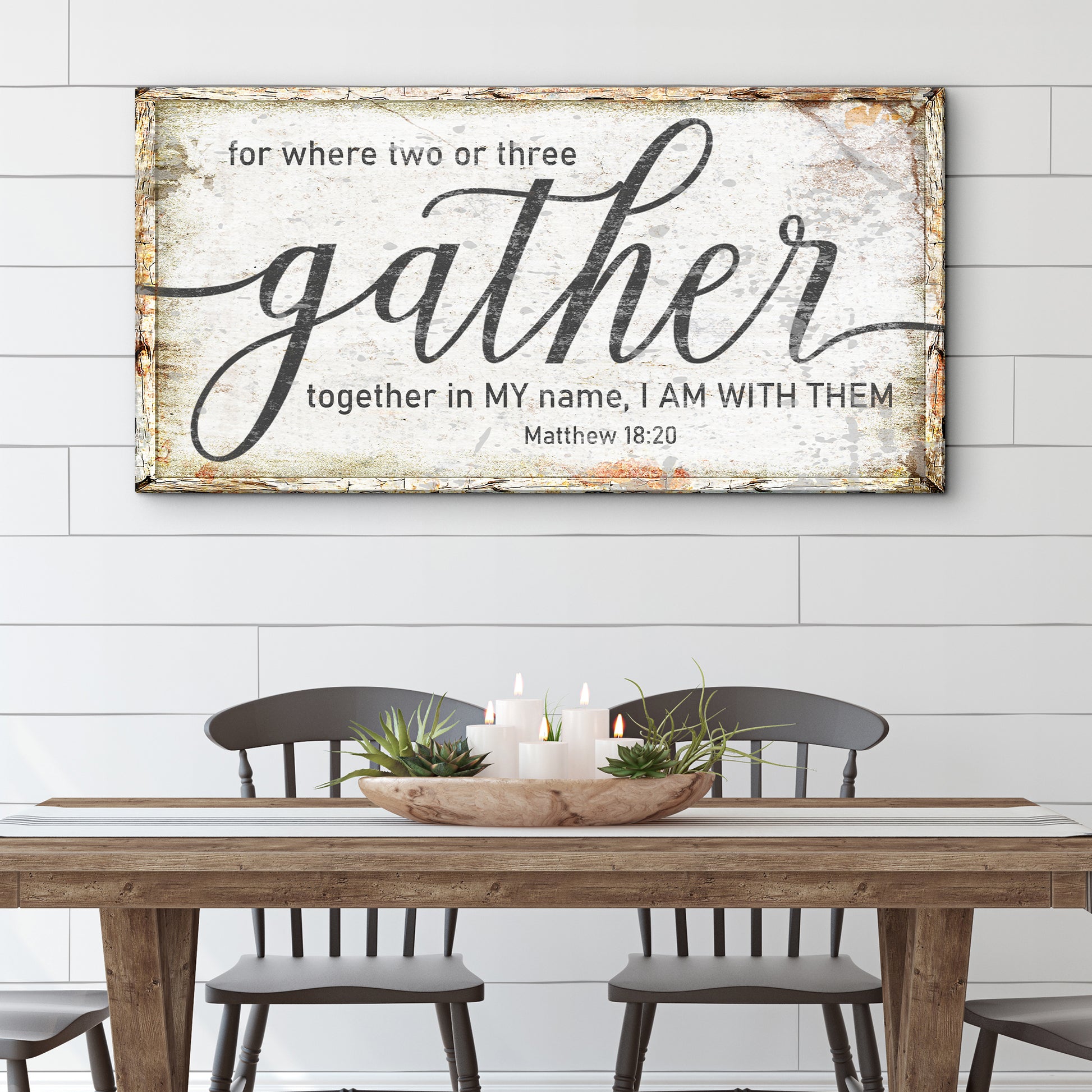 Matthew 18:20: Gather Faith Sign