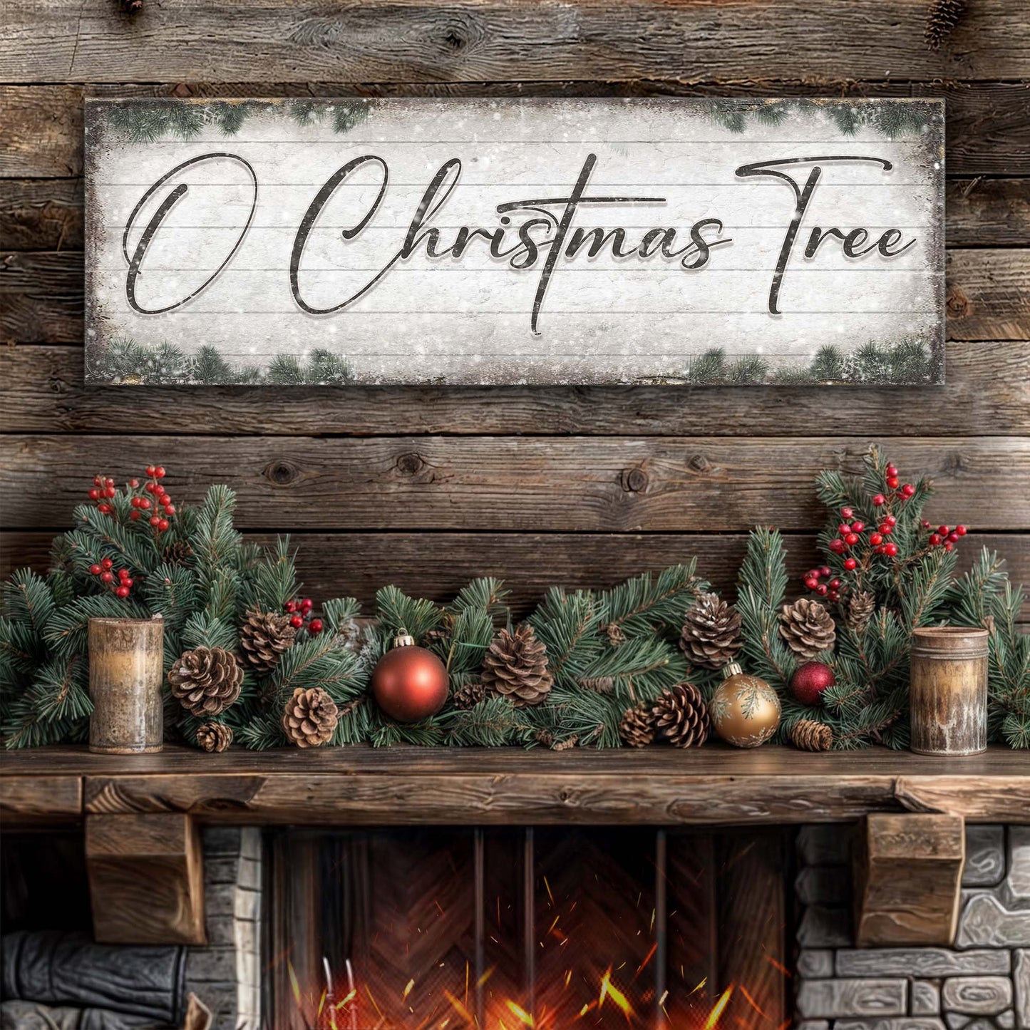 O Christmas Tree, Wood Christmas Sign - Image by Tailored Canvases