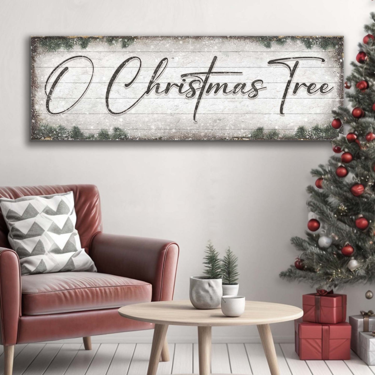 O Christmas Tree, Wood Christmas Sign - Image by Tailored Canvases