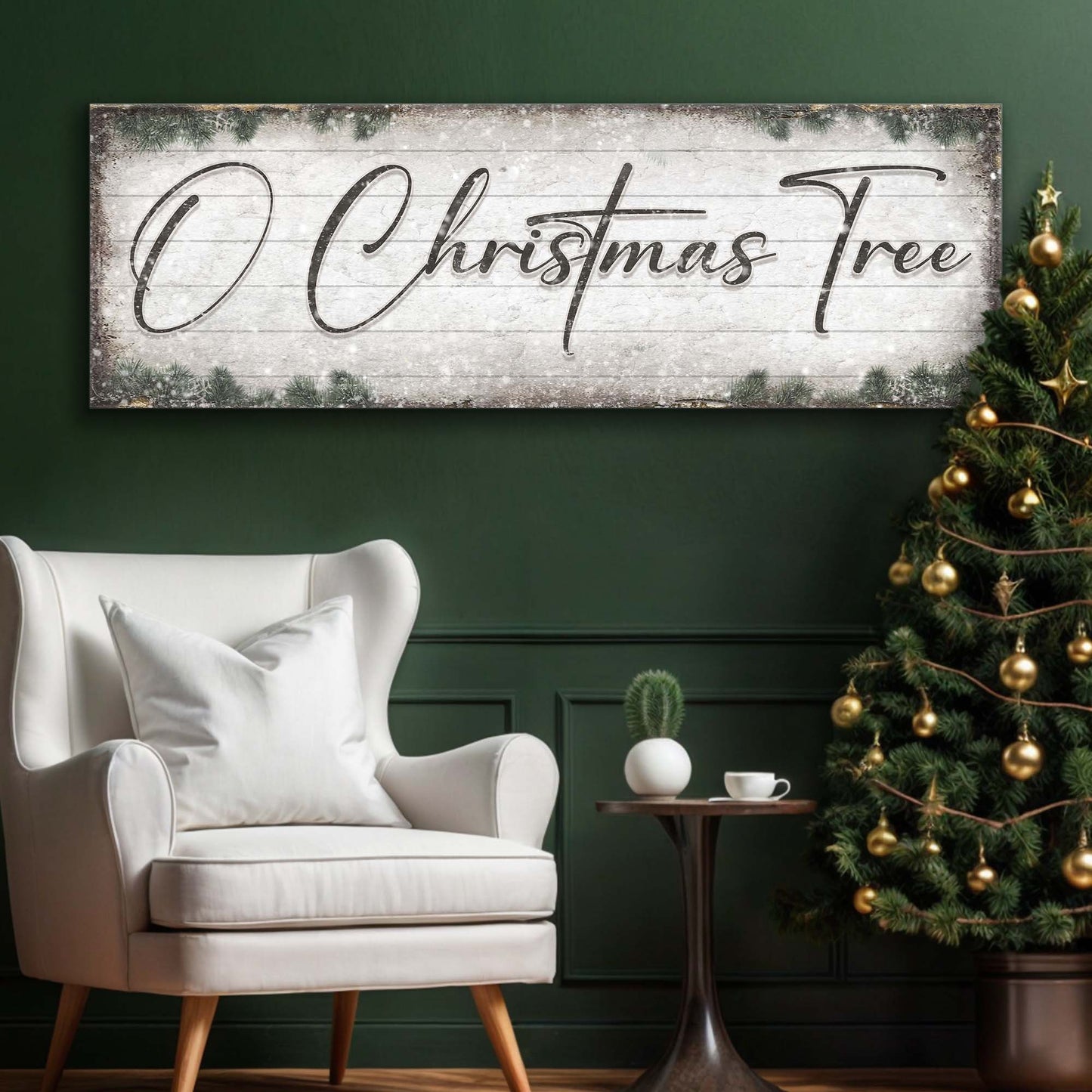 O Christmas Tree, Wood Christmas Sign - Image by Tailored Canvases