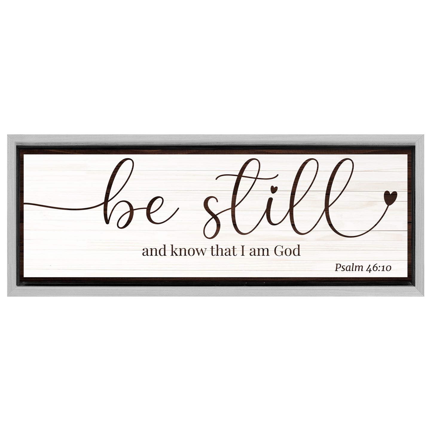 Save 33% When You Add A Frame To Your 60x20 Be Still And Know That I am God Faith Sign VII Canvas Now