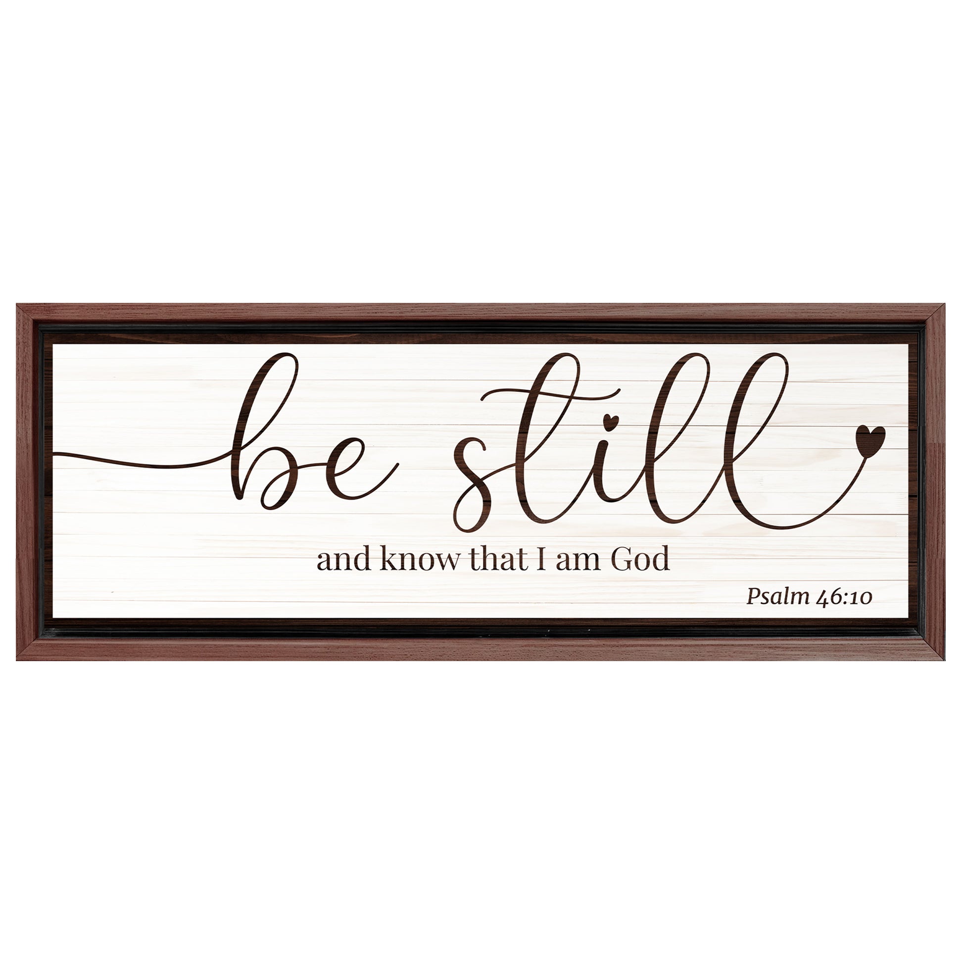 Save 33% When You Add A Frame To Your 60x20 Be Still And Know That I am God Faith Sign VII Canvas Now