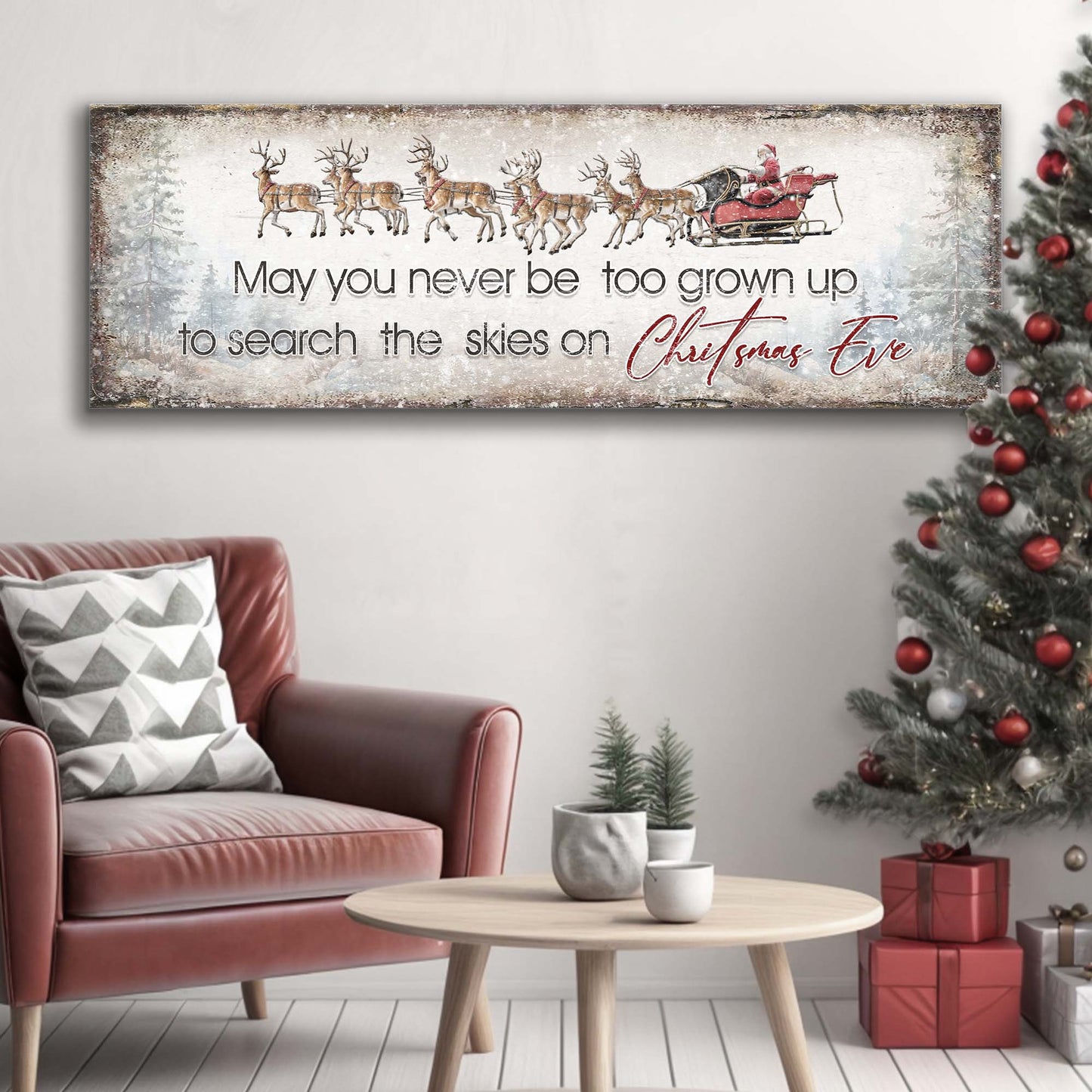 Search The Skies On Christmas Eve Sign II - Image by Tailored Canvases