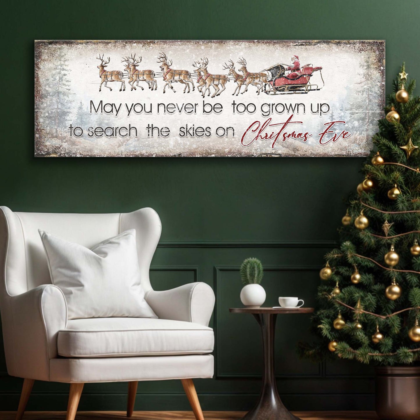 Search The Skies On Christmas Eve Sign II - Image by Tailored Canvases