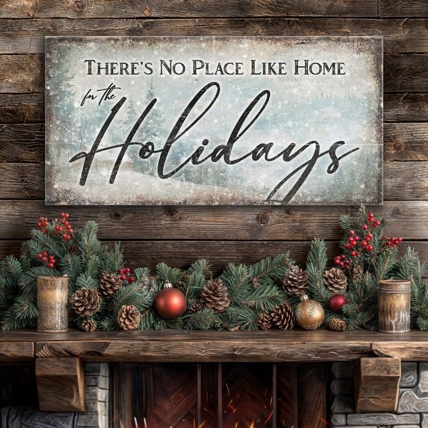 There's No Place Like Home For The Holidays Christmas Sign II