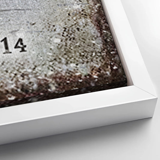 Save 33% When You Add A Frame To Your 60x30 Vintage Christmas Village Luke 2:14 Scripture Sign Canvas Now