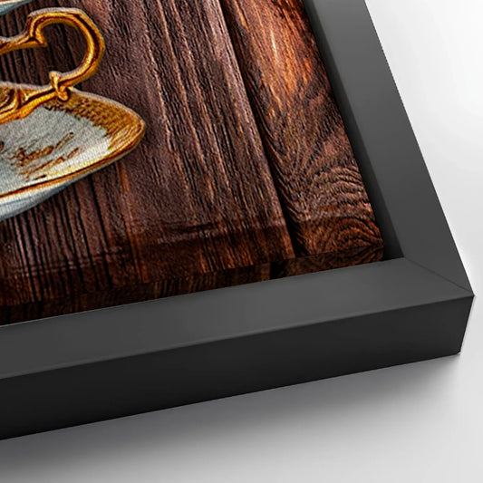 Save 33% When You Add A Frame To Your 18x12 Our C.O.F.F.E.E Faith Sign VIII Canvas Now