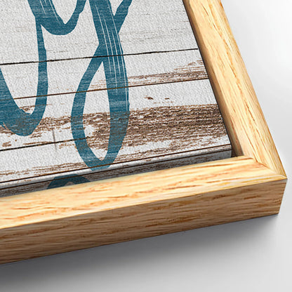 Save 33% When You Add A 16x48 Frame To Your Stay Salty Coastal Sign VIII Canvas Now
