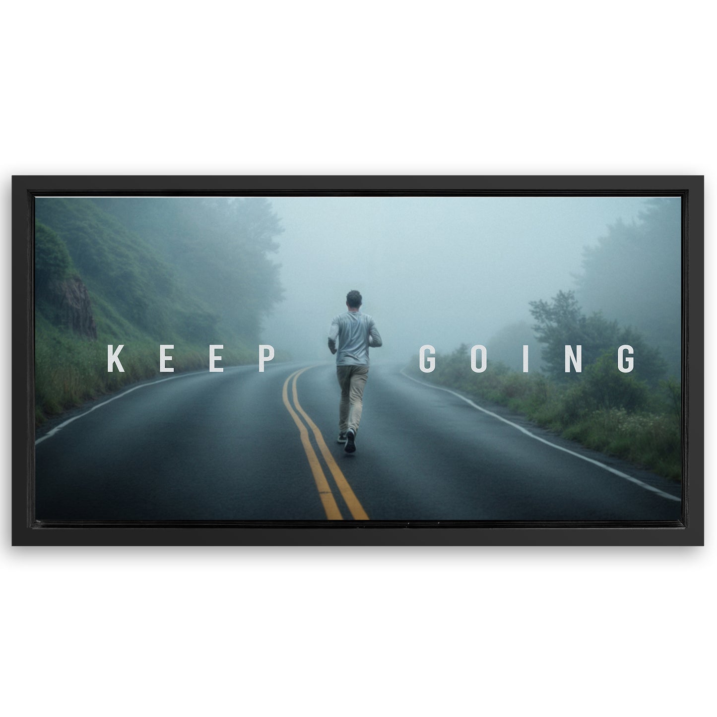 Save 33% When You Add A Frame To Your 60x30 Keep going Motivational Wall Sign Canvas Now