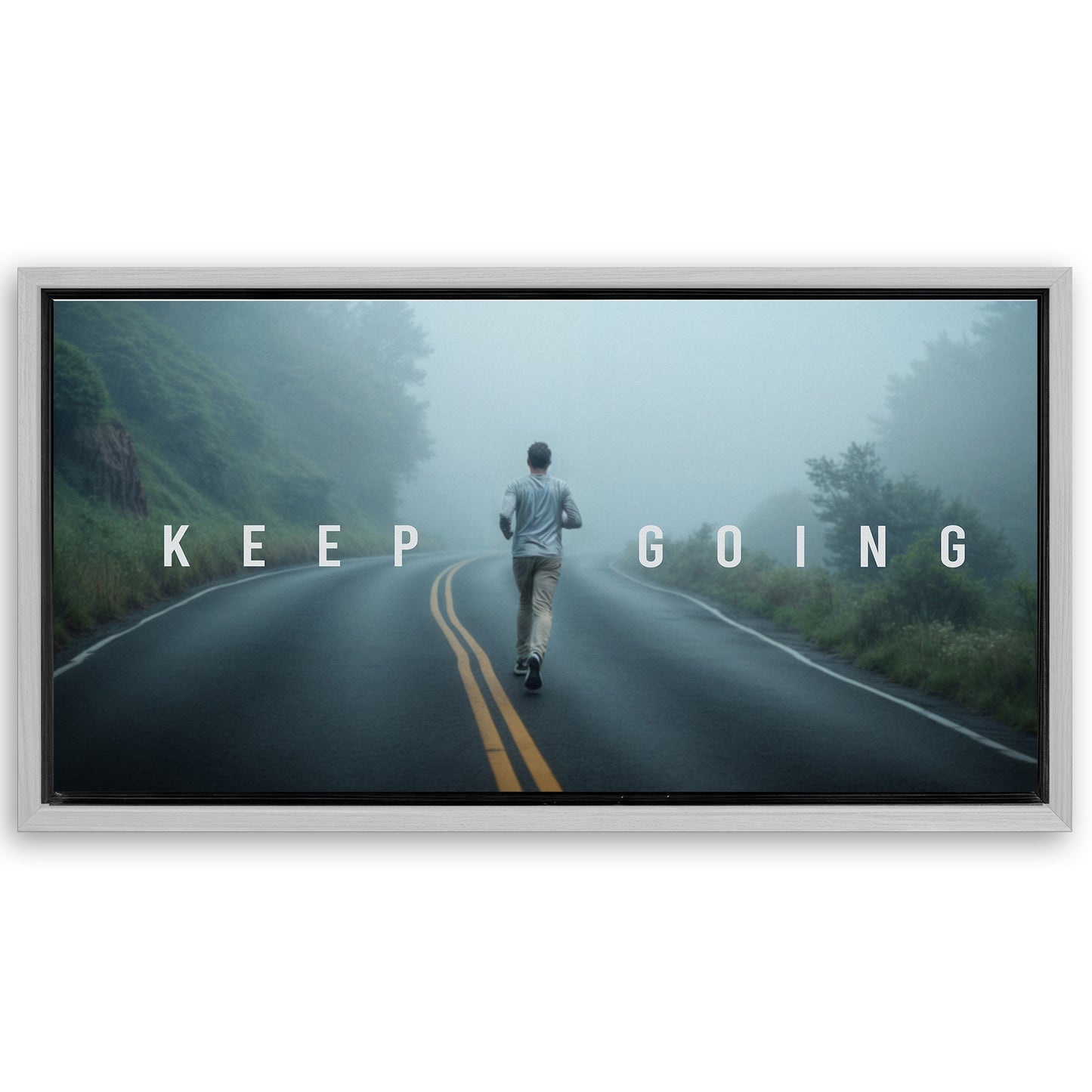 Save 33% When You Add A Frame To Your 60x30 Keep going Motivational Wall Sign Canvas Now