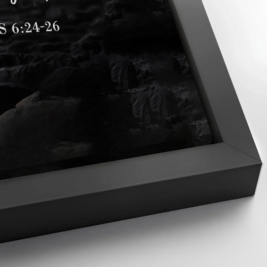 Save 33% When You Add A Frame To Your 48x24 Numbers 6:24-26 - May The Lord Bless You Faith Sign Canvas Now